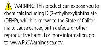 California propostion 65 Warning label
